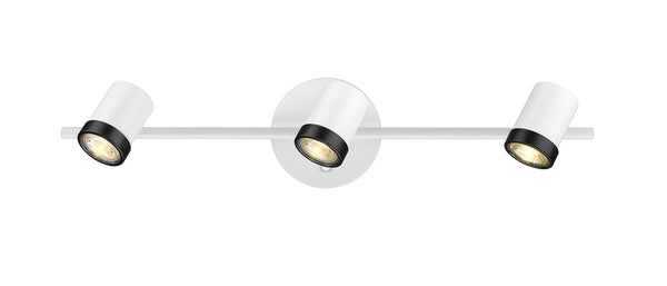 Spot-On Three Light Multi-Finish White Track Mirage Lighting