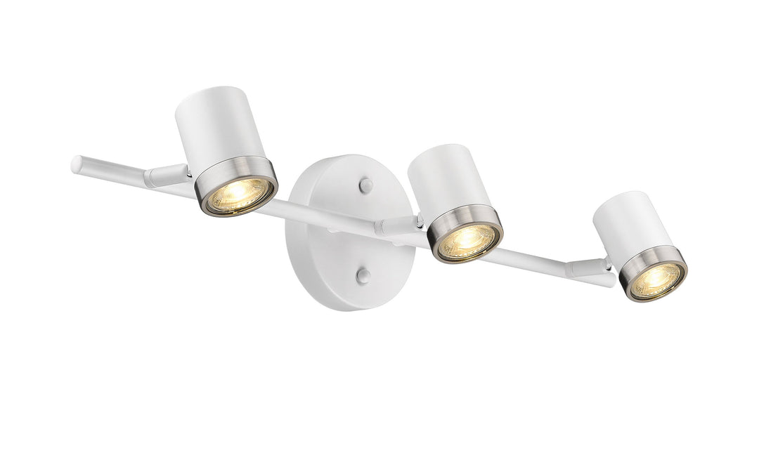 Spot-On Three Light Multi-Finish White Track Mirage Lighting