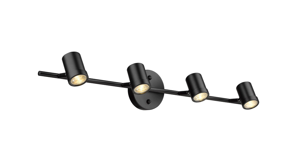 Spot-On Four Light Multi-Finish Black Track Mirage Lighting