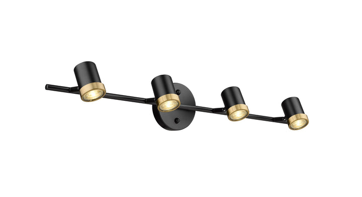 Spot-On Four Light Multi-Finish Black Track Mirage Lighting