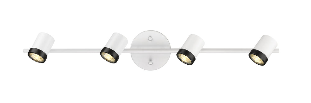 Spot-On Four Light Multi-Finish White Track Mirage Lighting