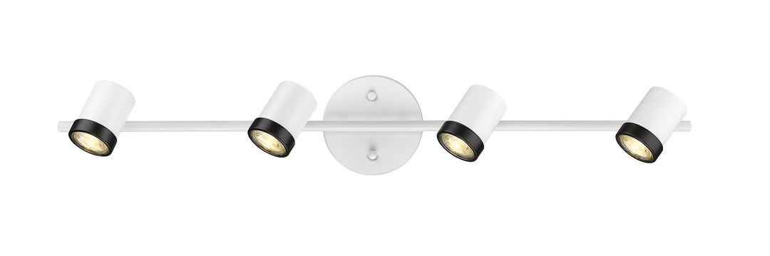 Spot-On Four Light Multi-Finish White Track Mirage Lighting