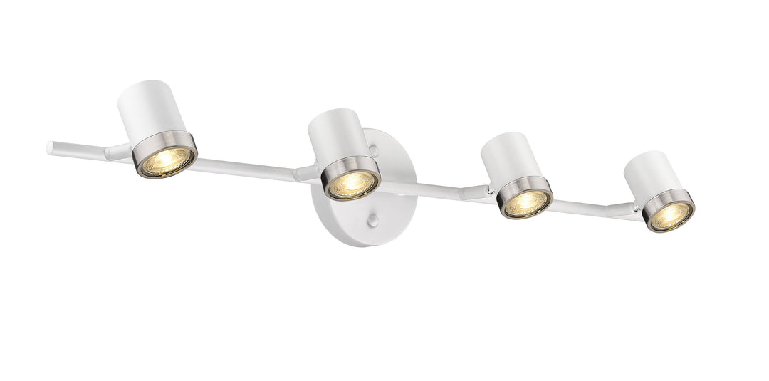Spot-On Four Light Multi-Finish White Track Mirage Lighting