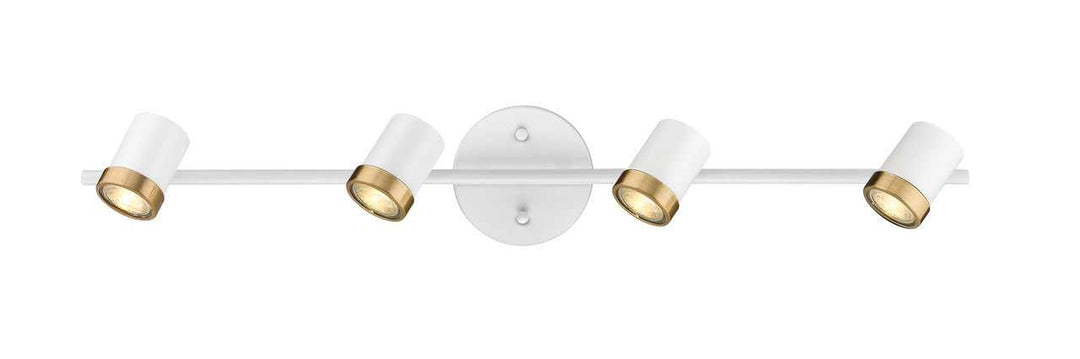 Spot-On Four Light Multi-Finish White Track Mirage Lighting