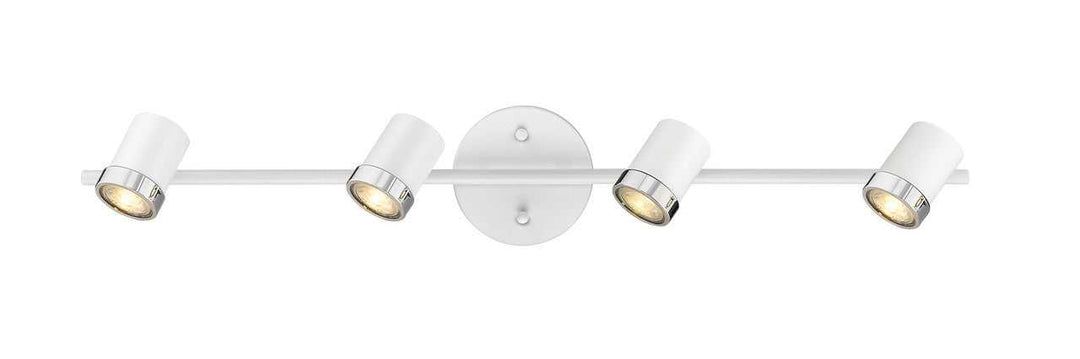 Spot-On Four Light Multi-Finish White Track Mirage Lighting