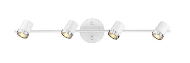 Spot-On Four Light Multi-Finish White Track Mirage Lighting