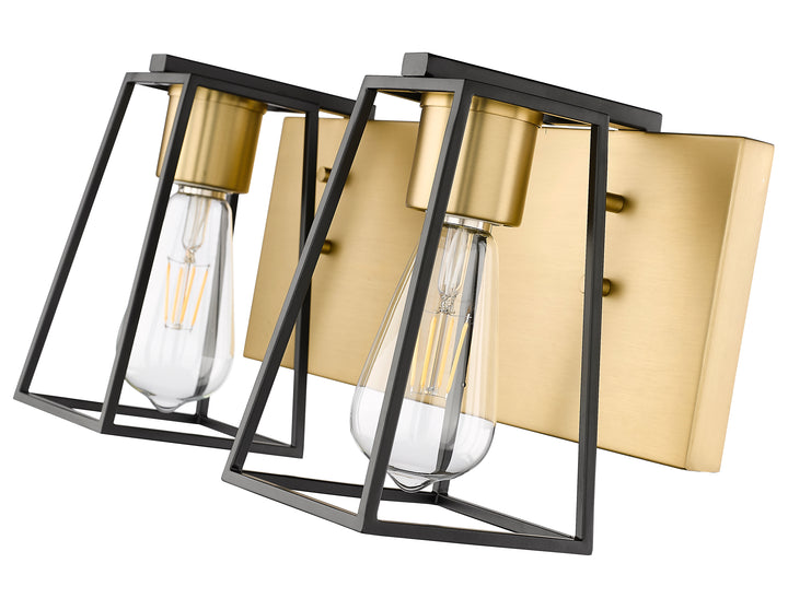 Open 2-Light Bathroom Vanity Light