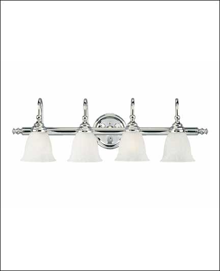 Brunswick Four Light Bath Bar in Chrome Savoy House
