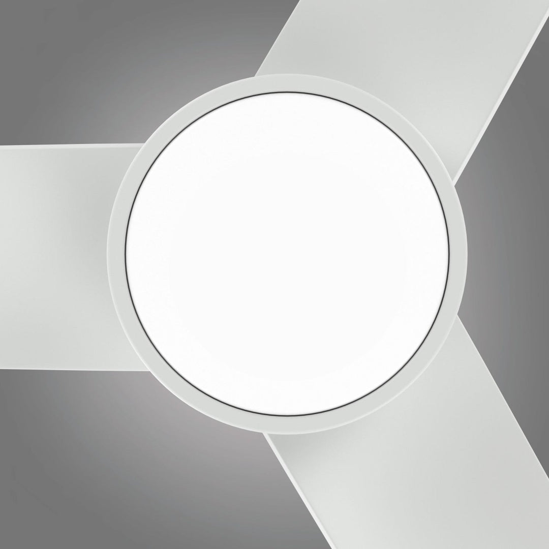 Versa 55" White Hugger Smart Ceiling Fan with Alabaster Lens Mirage Lighting Group
