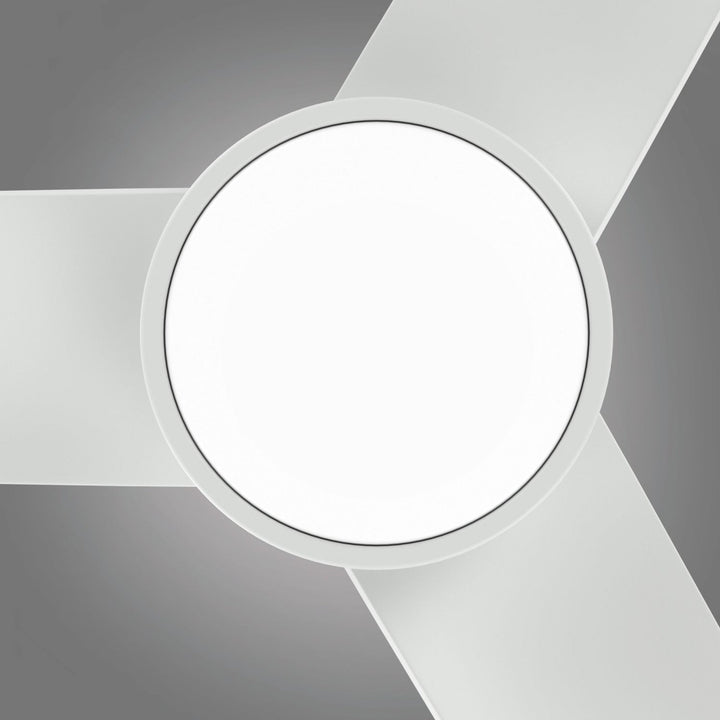 Versa 55" White Hugger Smart Ceiling Fan with Alabaster Lens Mirage Lighting Group