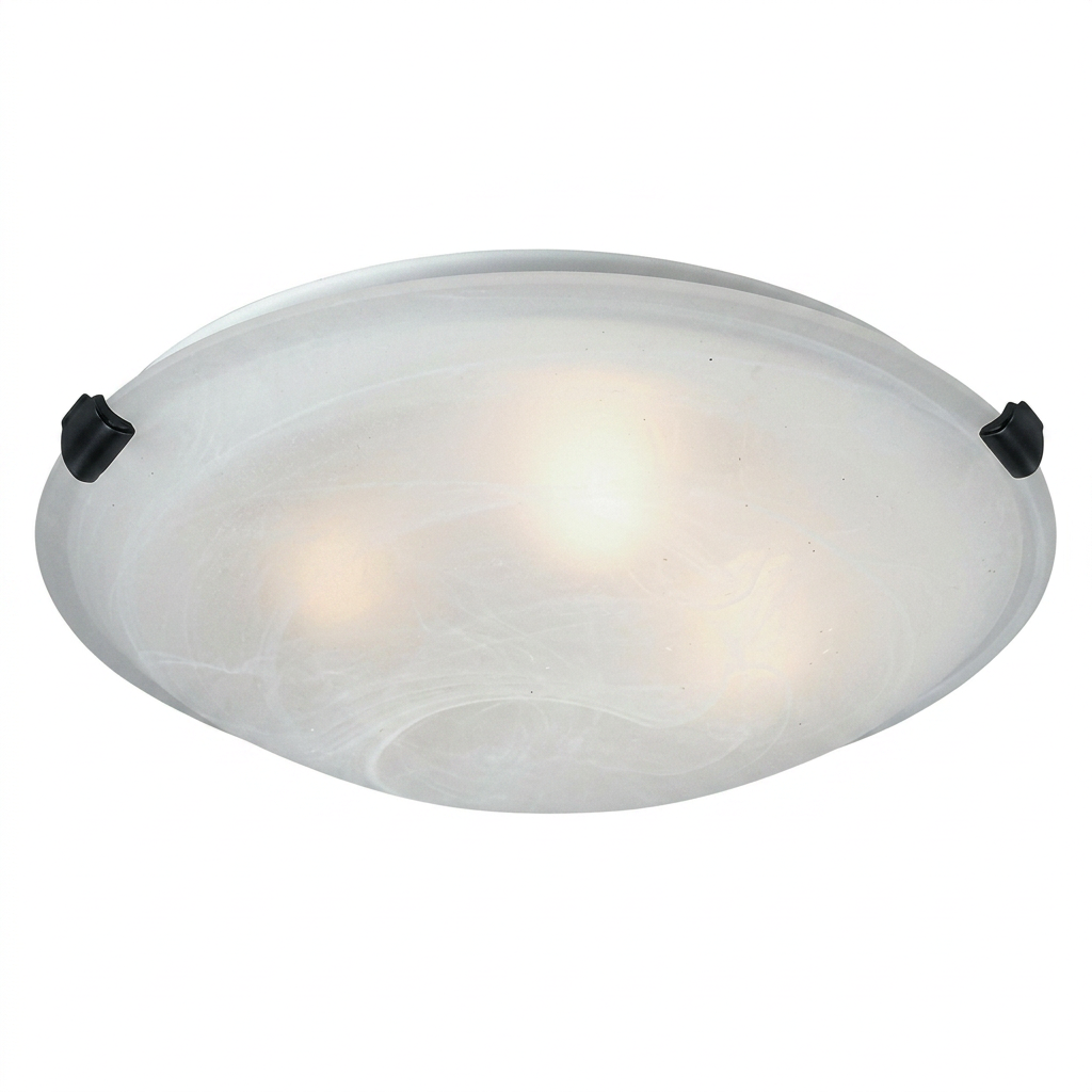 Clip Flush Two Light Flush Mount in Black
