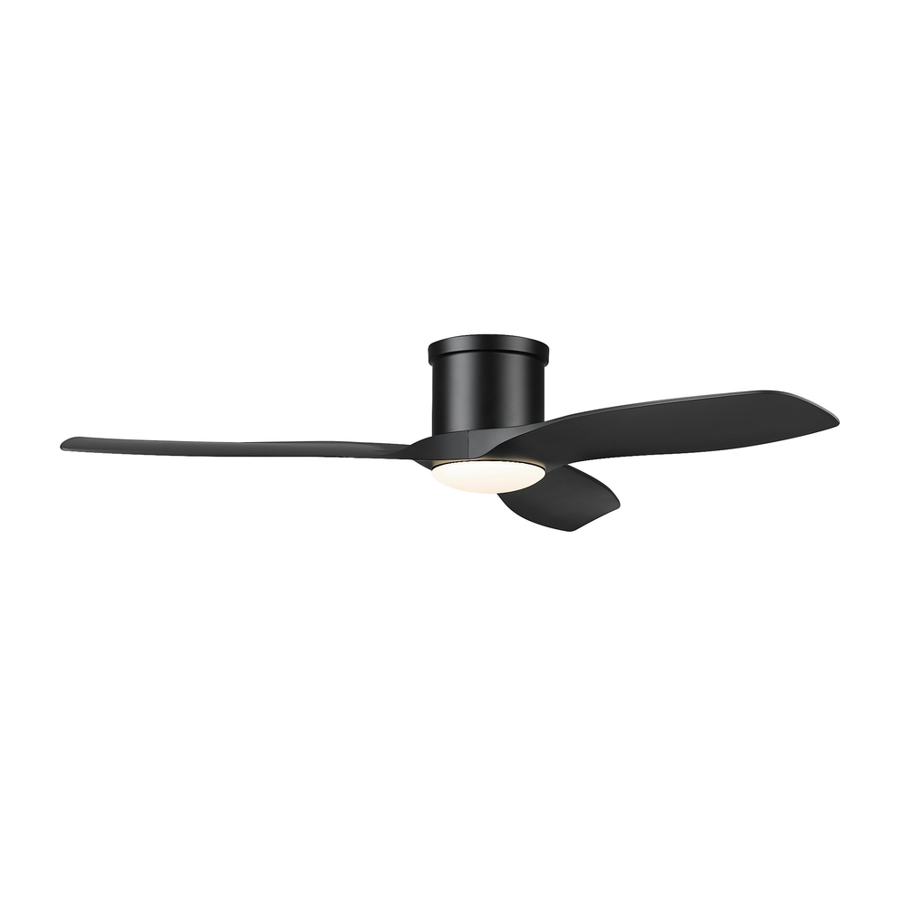 Apollo 52" Flush Ceiling Fan in Matte Black Mirage Lighting Group