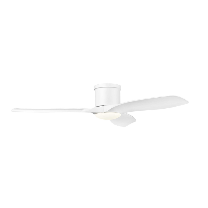 Apollo 52" Flush Ceiling Fan in Matte White Mirage Lighting Group