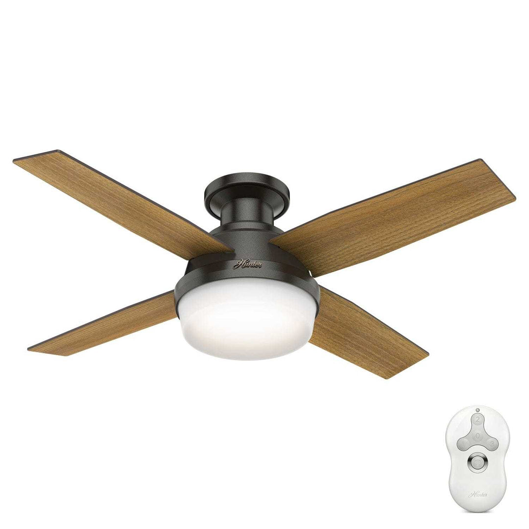 Dempsey Low Profile with Light 44 inch Hunter Fan Canada