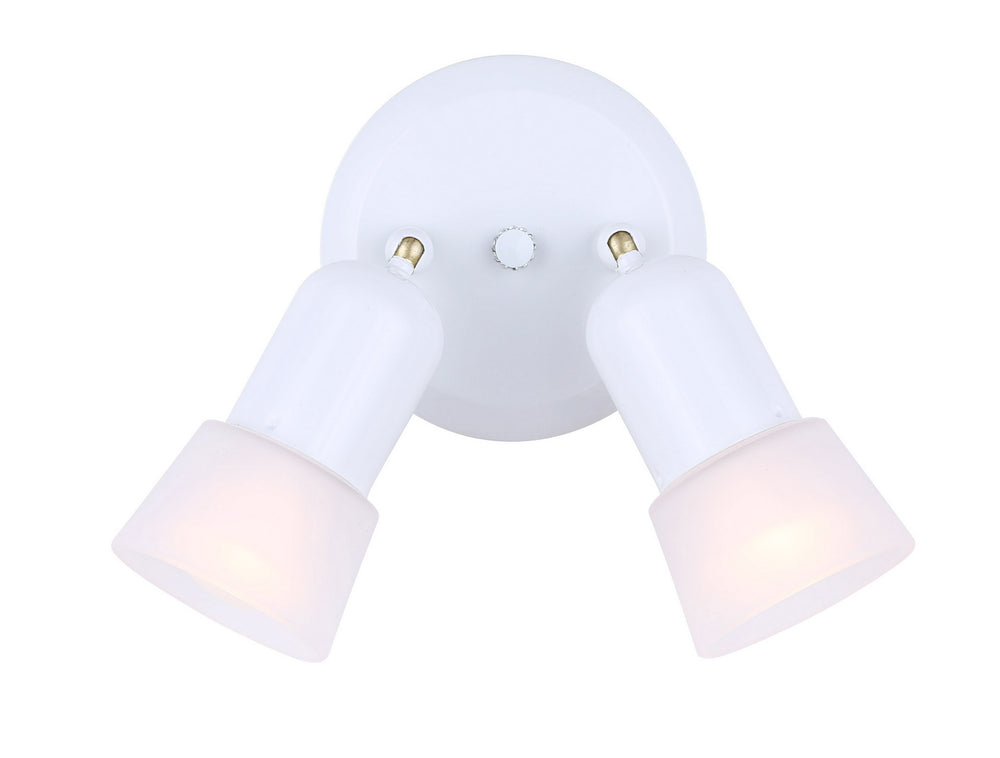 Omni Two Light Ceiling/Wall Mount in White - available from The Lighting Shoppe, trusted by Canadian homeowners