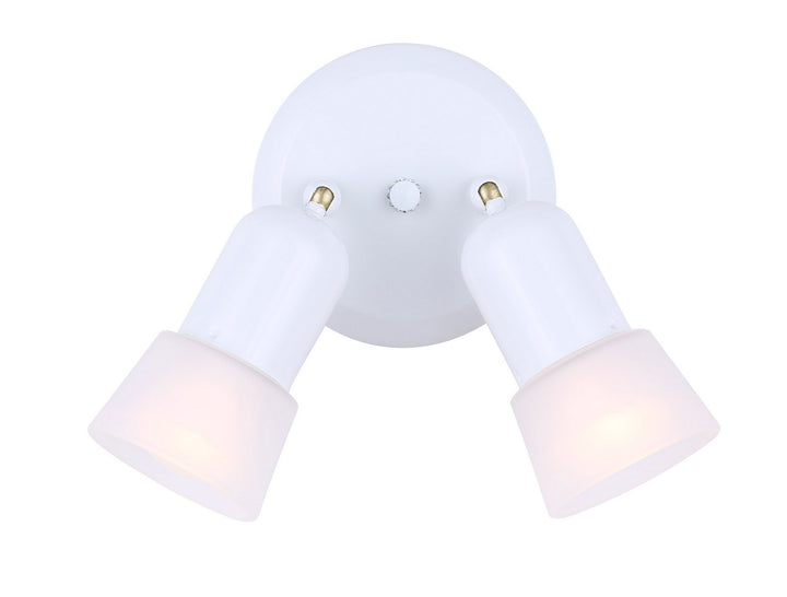 Omni Two Light Ceiling/Wall Mount in White - available from The Lighting Shoppe, trusted by Canadian homeowners