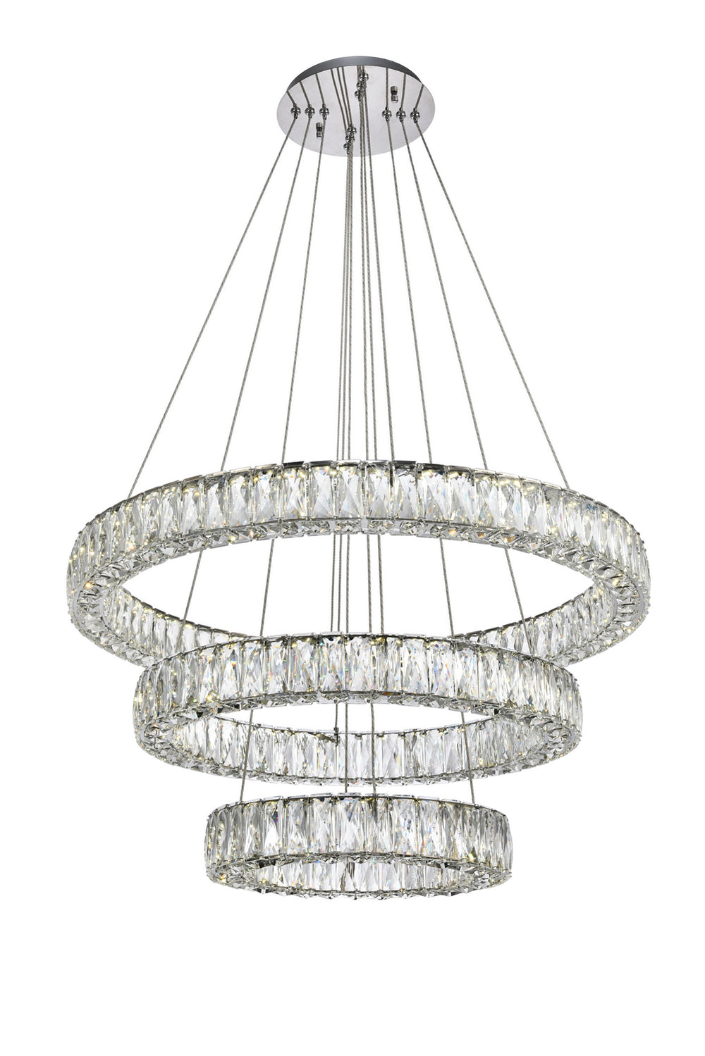 Elegant Lighting - 3503G3LC - LED Chandelier - Monroe - Chrome