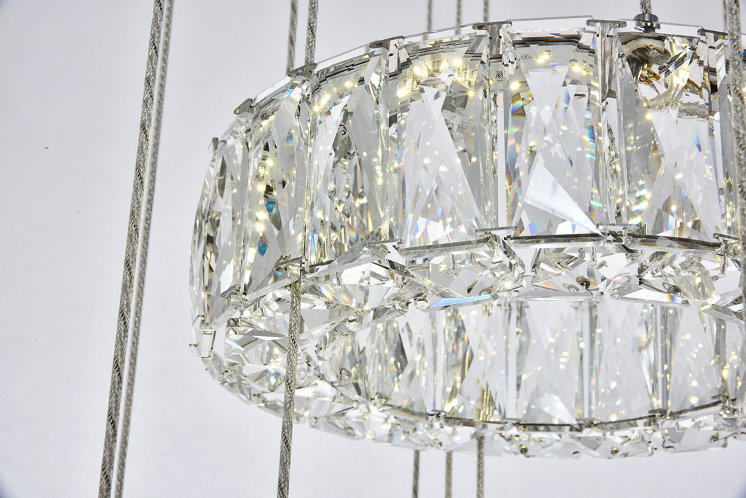 Elegant Lighting - 3503G5LC - LED Chandelier - Monroe - Chrome