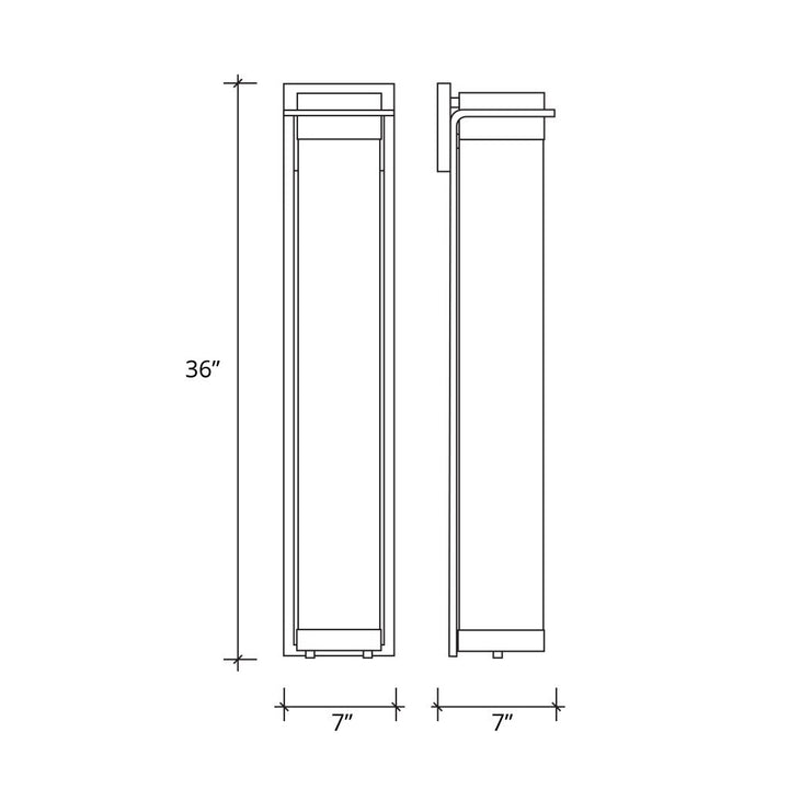 Justice Designs - PNA-7546W-WAVE-NCKL - LED Outdoor Wall Sconce - Porcelina - Brushed Nickel