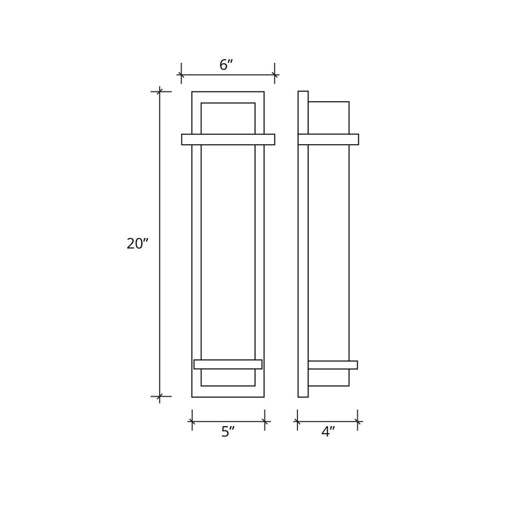 Justice Designs - PNA-7614W-WAVE-NCKL - LED Outdoor Wall Sconce - Porcelina - Brushed Nickel
