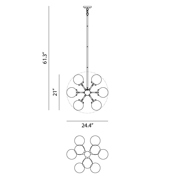 Matteo Canada - C62812CHOP - 12 Light Chandelier - Soleil - Chrome