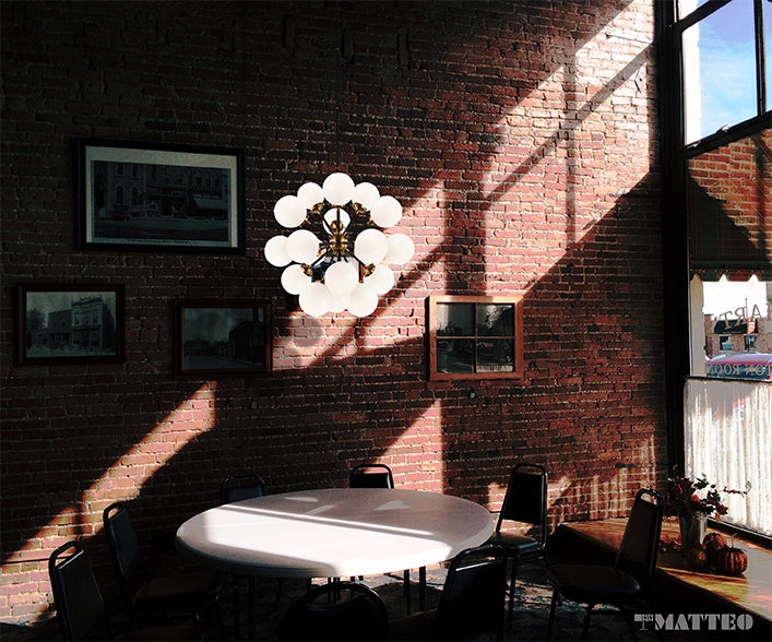 Matteo Canada - C62818AGOP - 18 Light Chandelier - Soleil - Aged Gold Brass