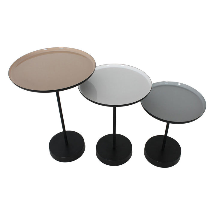 Renwil Canada - TA111 - Accent Table - Stepping Stone - White/Beige/Grey Powder Coated/ Enamel
