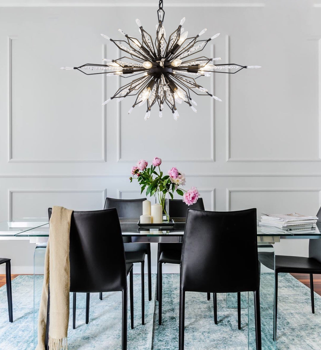 Varaluz - 311N16CB - 16 Light Linear Pendant - Orbital - Carbon