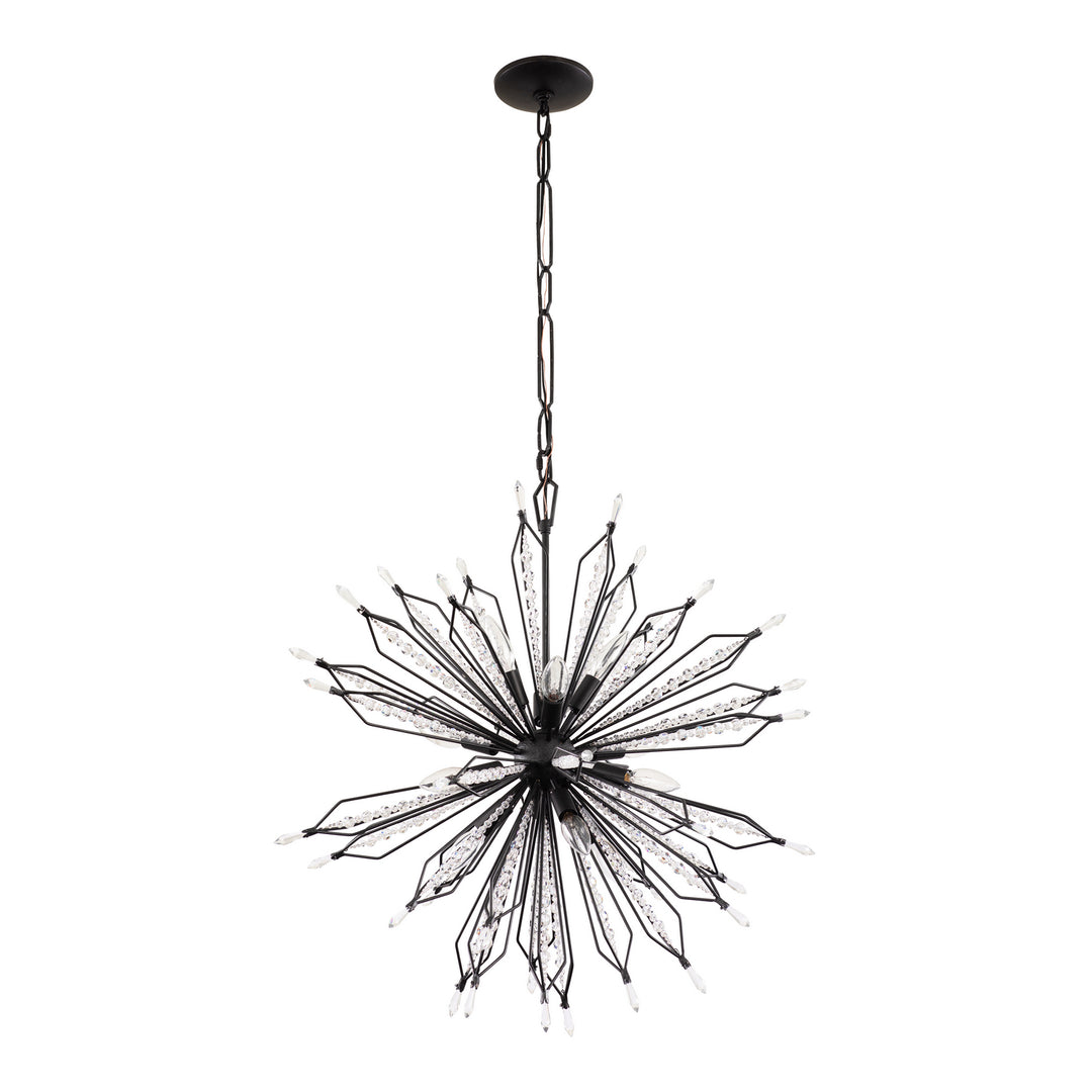Varaluz - 311P12CB - 12 Light Pendant - Orbital - Carbon