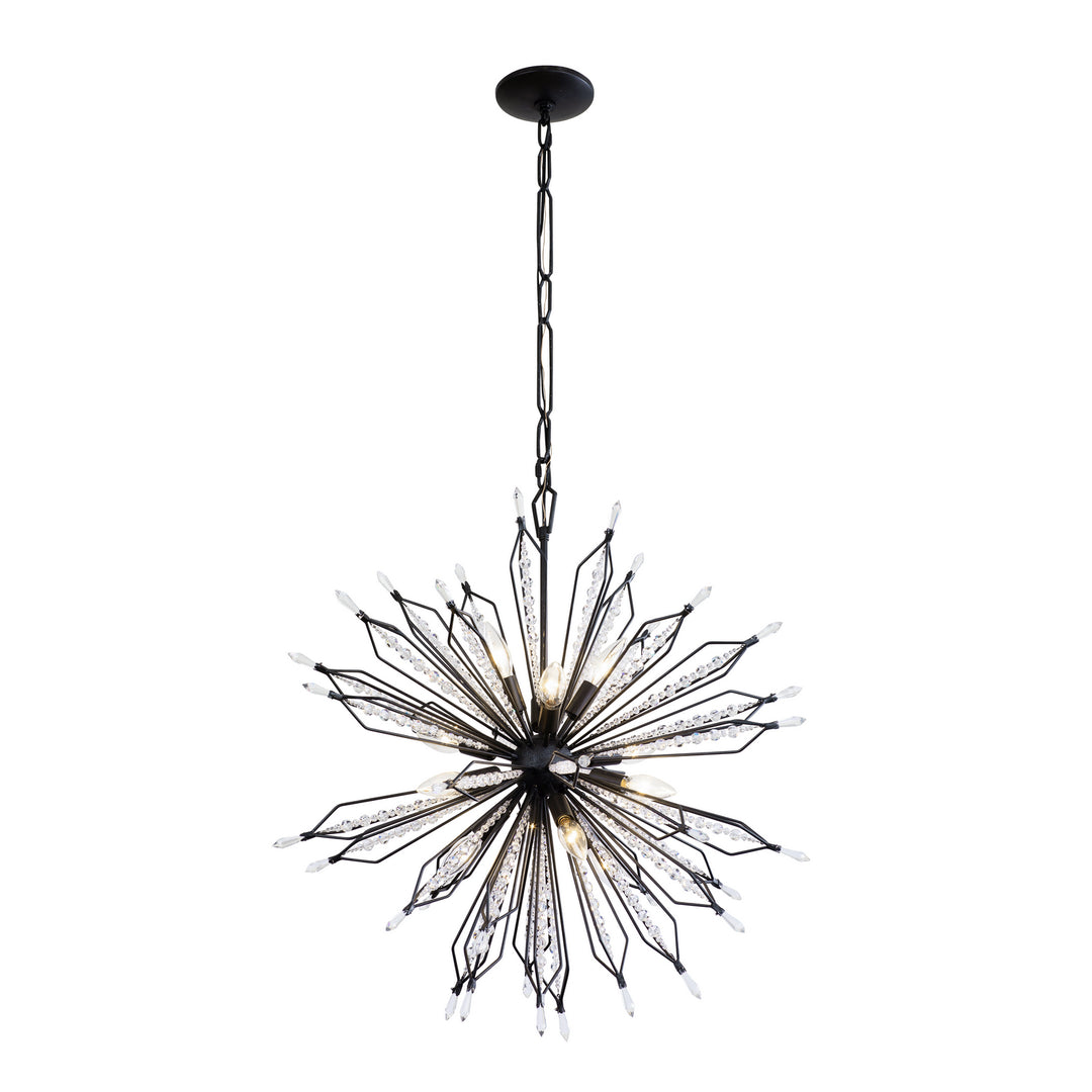 Varaluz - 311P12CB - 12 Light Pendant - Orbital - Carbon