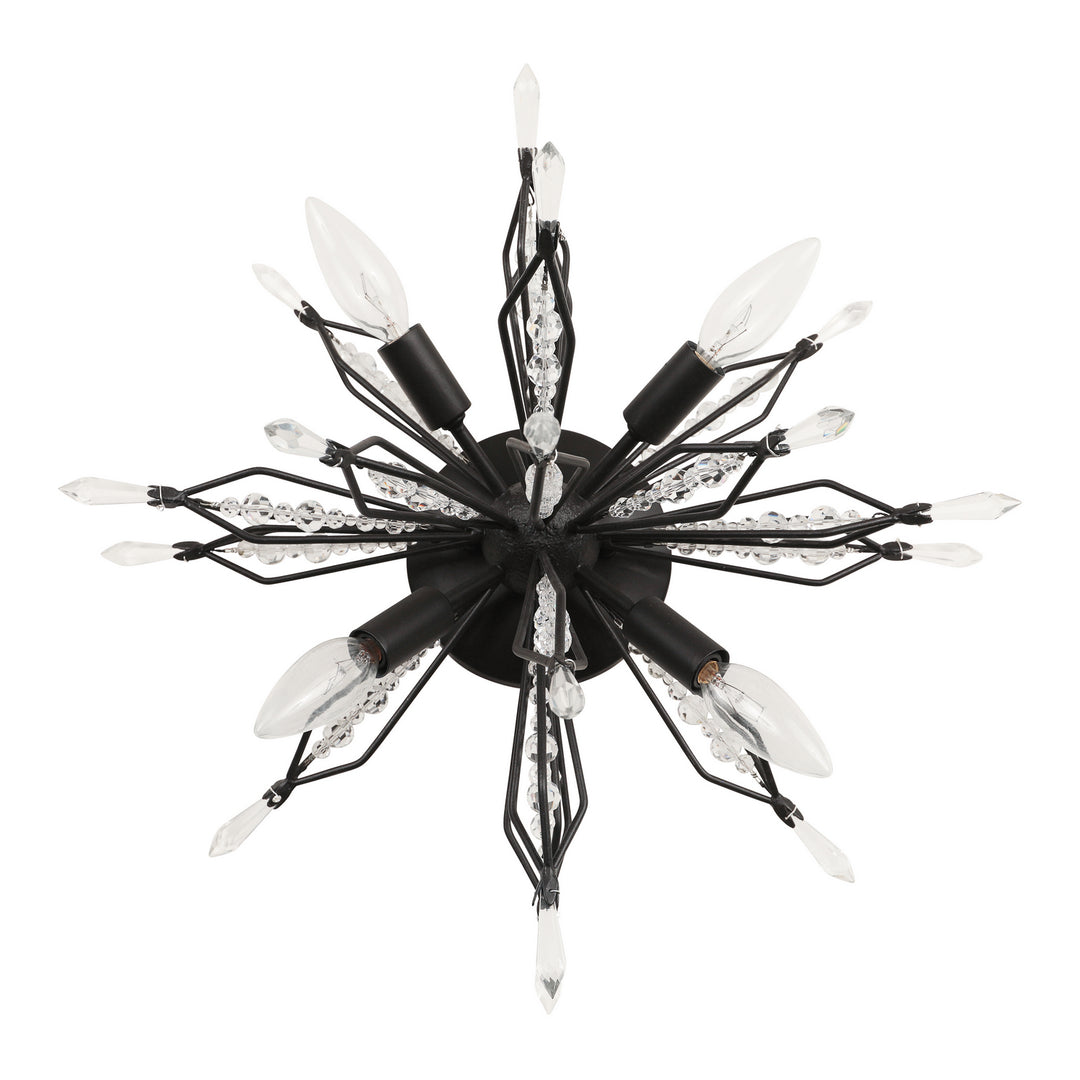 Varaluz - 311S04CB - Four Light Wall/Ceiling Light - Orbital - Carbon