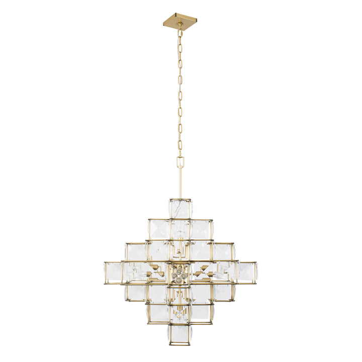 Varaluz - 329C06CG - Six Light Chandelier - Cubic - Calypso Gold