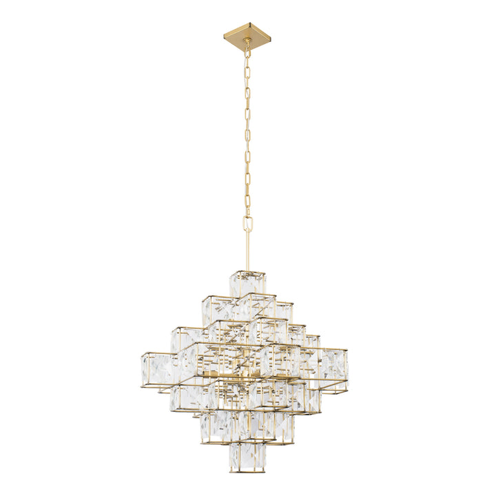 Varaluz - 329C06CG - Six Light Chandelier - Cubic - Calypso Gold