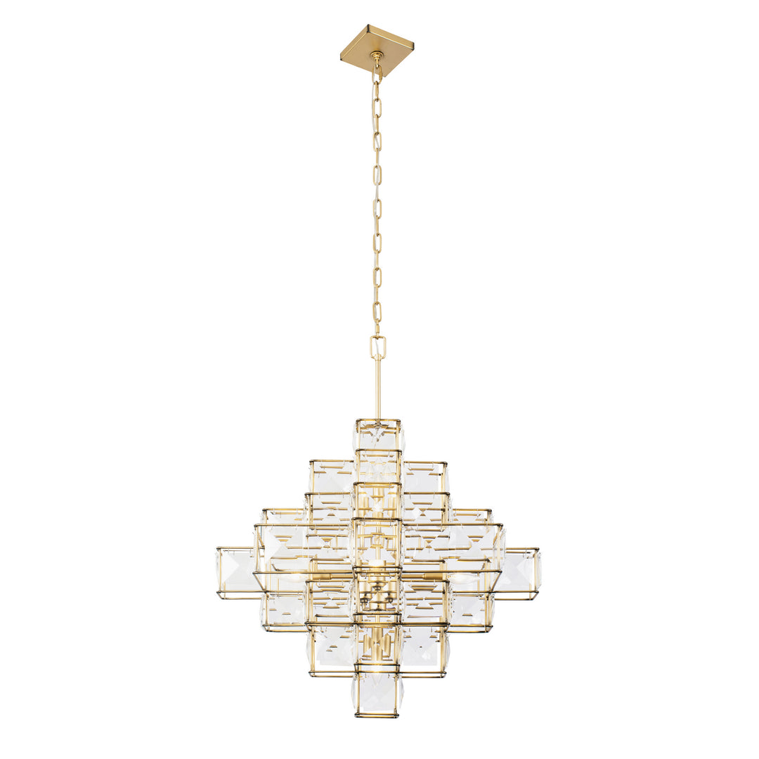 Varaluz - 329C06CG - Six Light Chandelier - Cubic - Calypso Gold