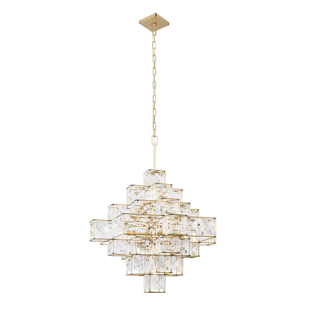 Varaluz - 329C06CG - Six Light Chandelier - Cubic - Calypso Gold