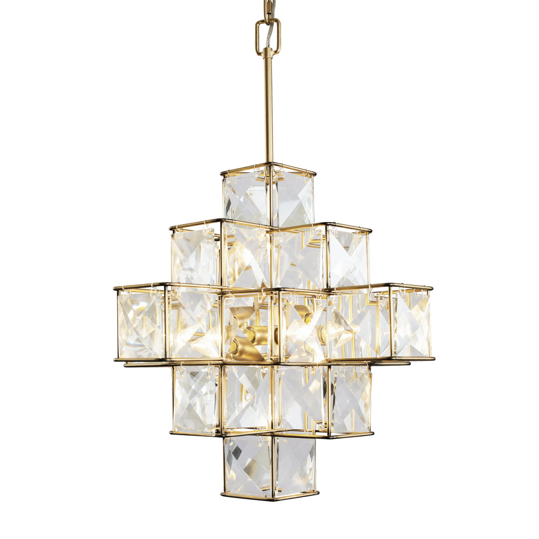 Varaluz - 329C06CG - Six Light Chandelier - Cubic - Calypso Gold