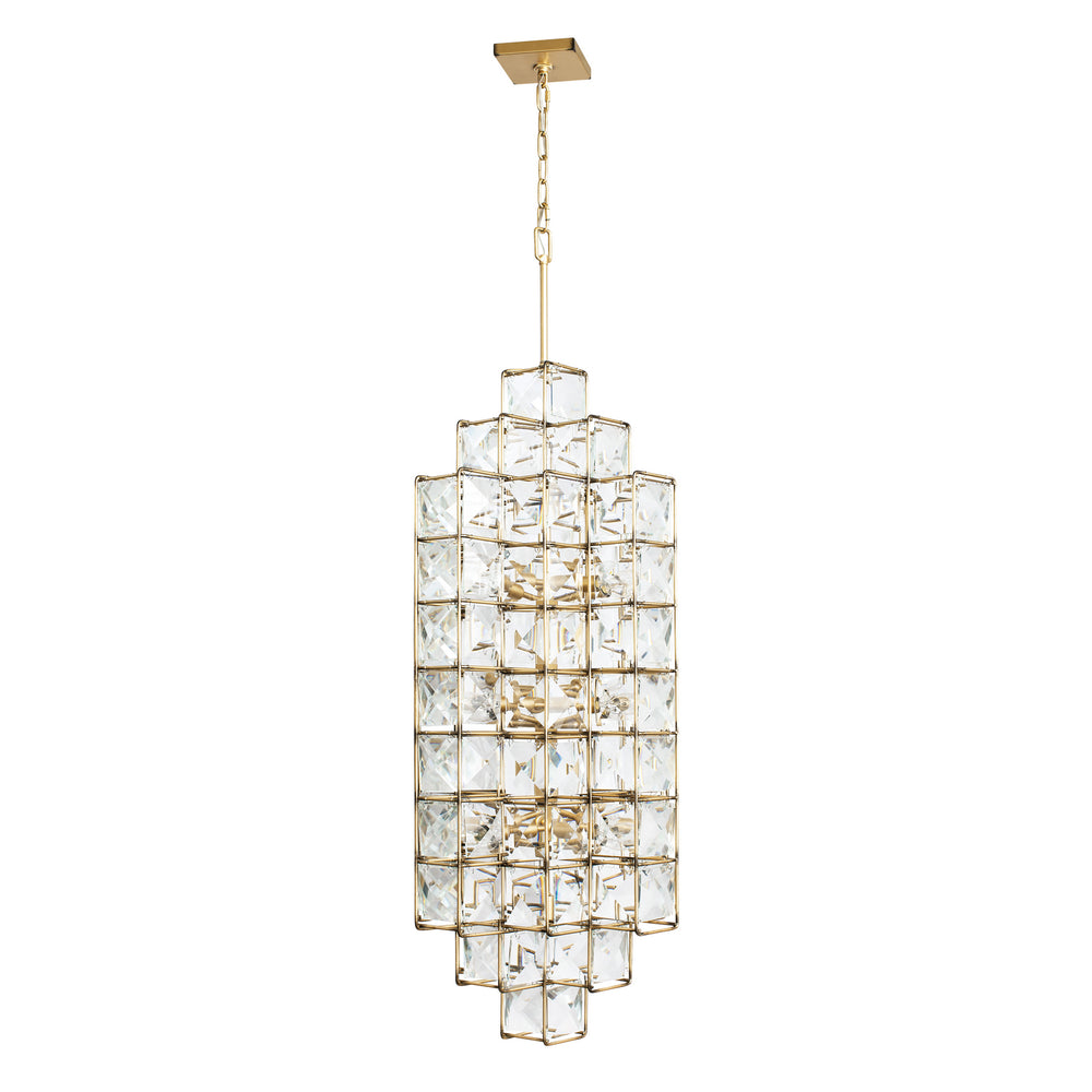 Varaluz - 329F14CG - 14 Light Foyer Pendant - Cubic - Calypso Gold