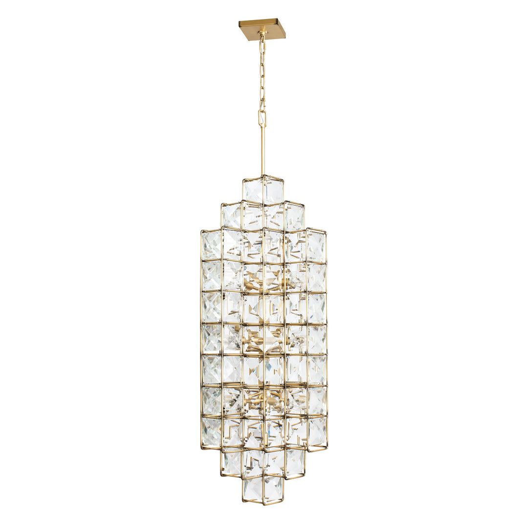 Varaluz - 329F14CG - 14 Light Foyer Pendant - Cubic - Calypso Gold