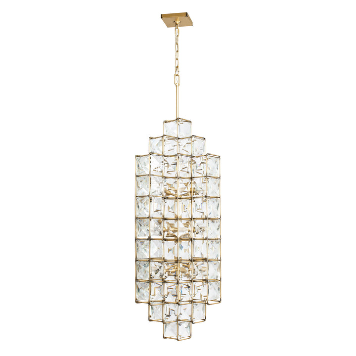Varaluz - 329F14CG - 14 Light Foyer Pendant - Cubic - Calypso Gold