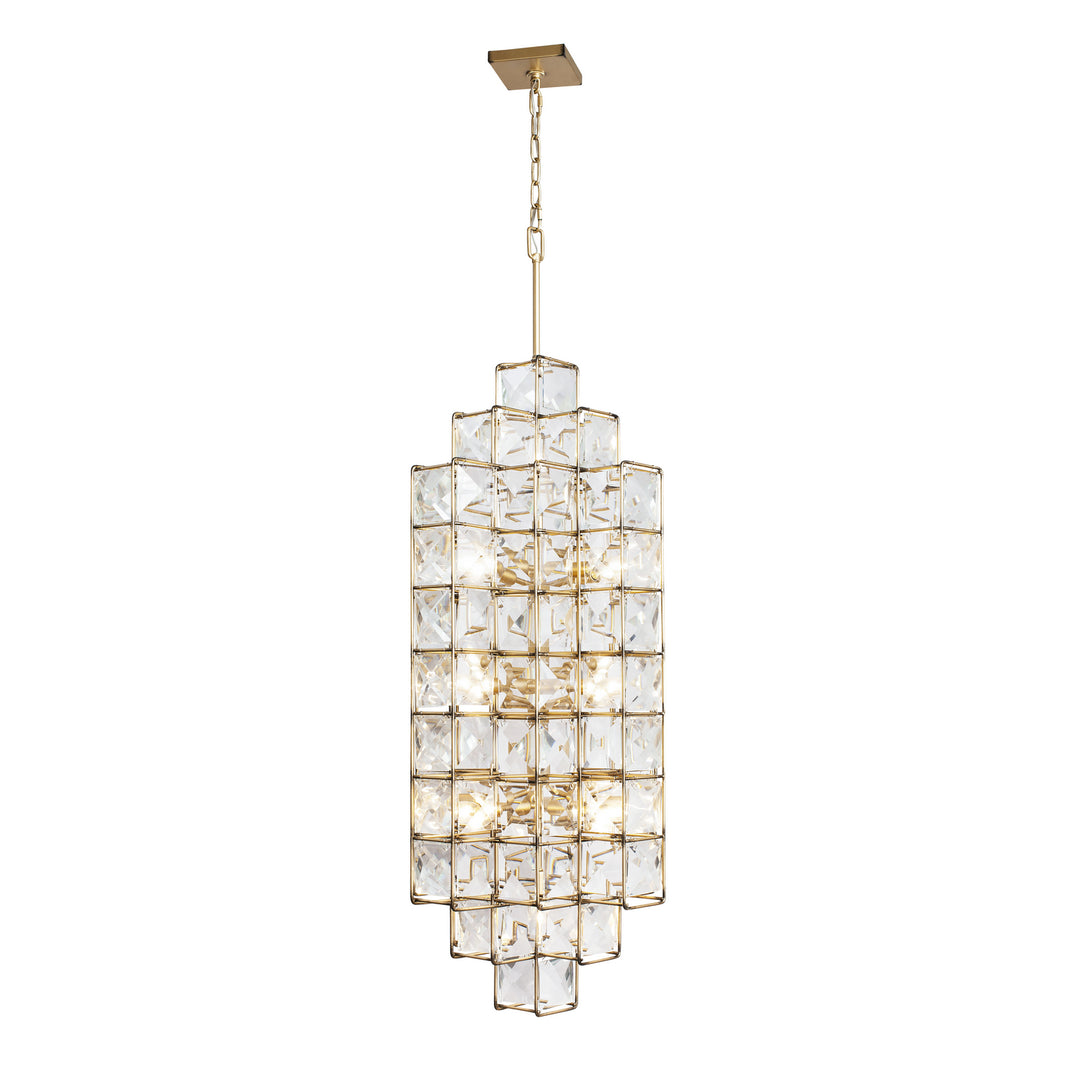 Varaluz - 329F14CG - 14 Light Foyer Pendant - Cubic - Calypso Gold