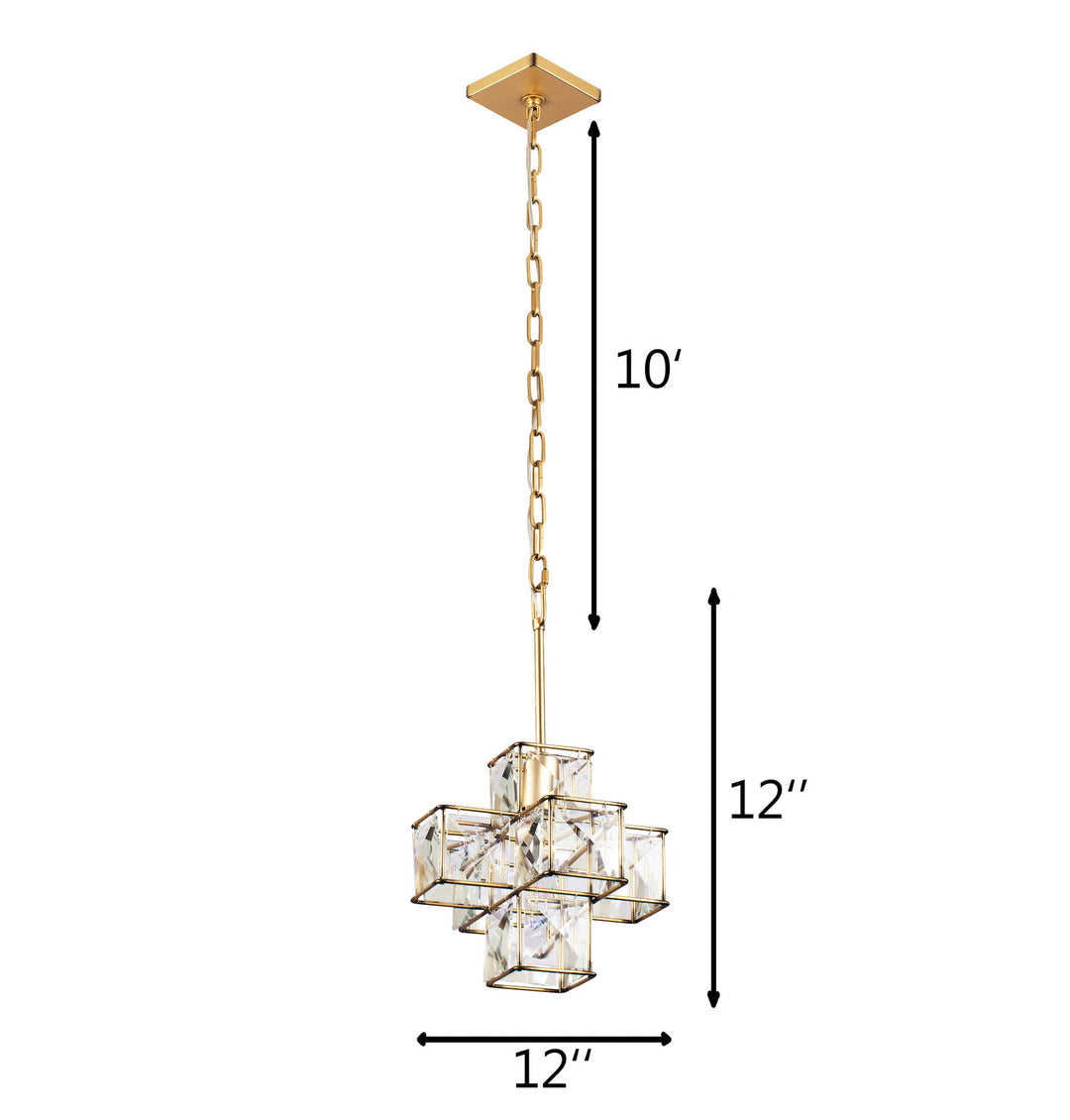 Varaluz - 329P01CG - One Light Pendant - Cubic - Calypso Gold