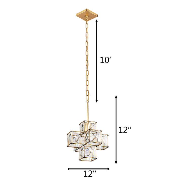 Varaluz - 329P01CG - One Light Pendant - Cubic - Calypso Gold