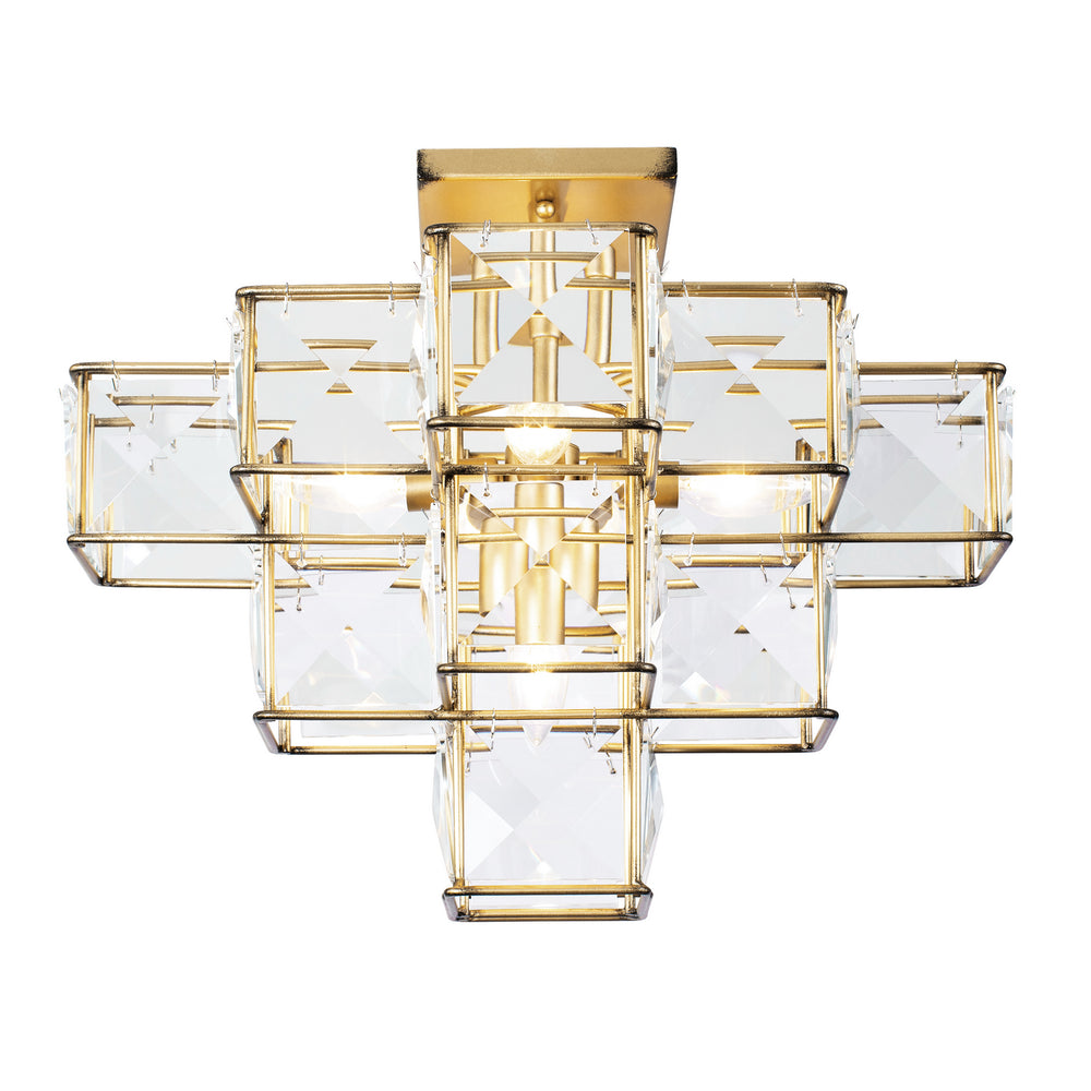 Varaluz - 329S05CG - Five Light Ceiling Fixture - Cubic - Calypso Gold