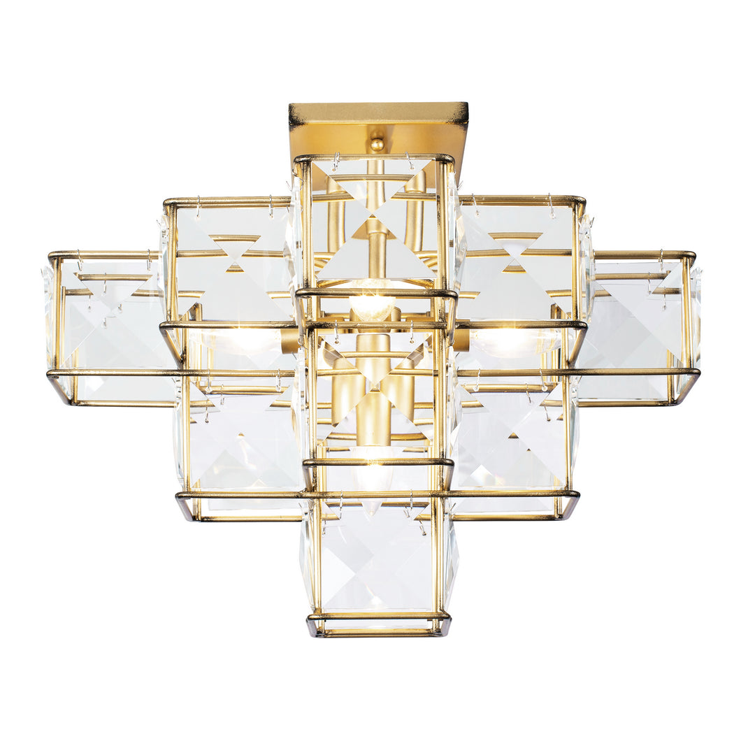 Varaluz - 329S05CG - Five Light Ceiling Fixture - Cubic - Calypso Gold