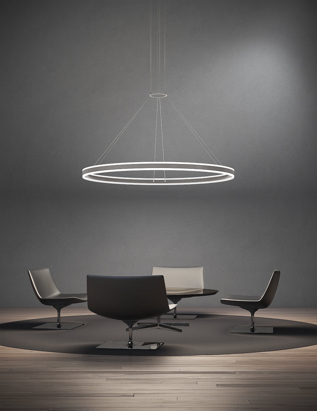 Sonneman - 2307.16 - LED Pendant - Double Corona - Bright Satin Aluminum