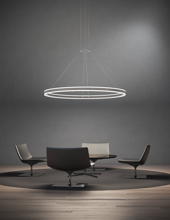 Sonneman - 2307.16 - LED Pendant - Double Corona - Bright Satin Aluminum