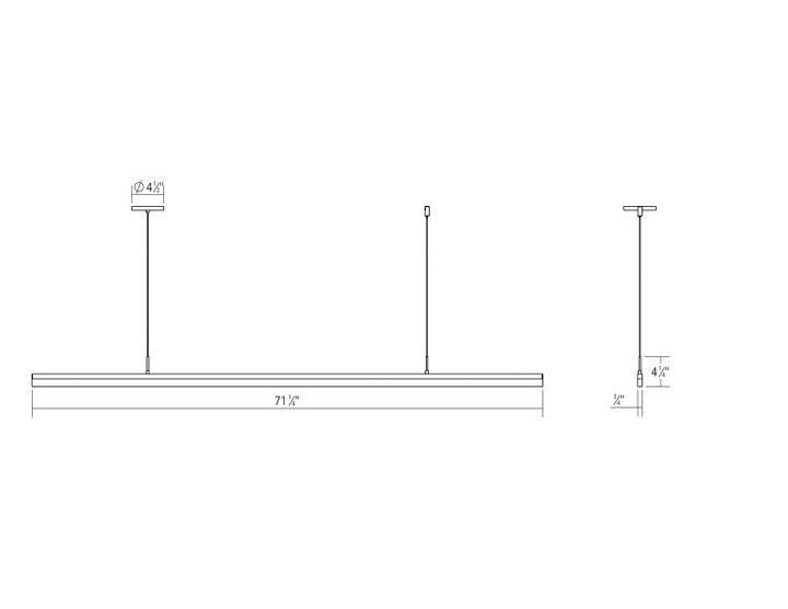 Sonneman - 2349.25 - LED Pendant - Stiletto - Satin Black