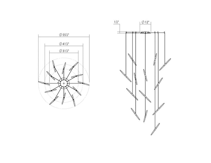 Sonneman - 2895.25 - LED Pendant - Ballet - Satin Black