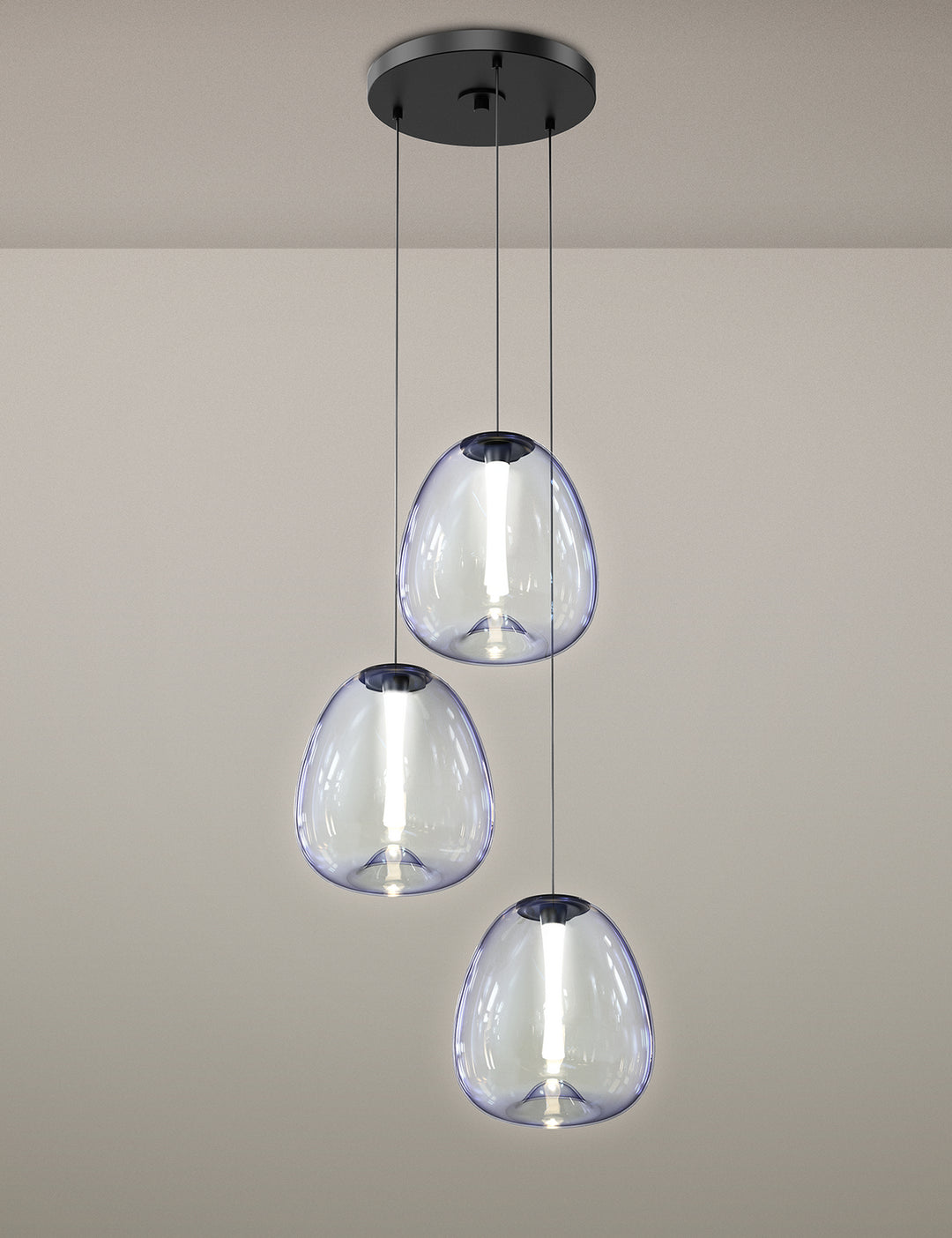 Sonneman - 3074.25 - LED Pendant - Mela - Satin Black