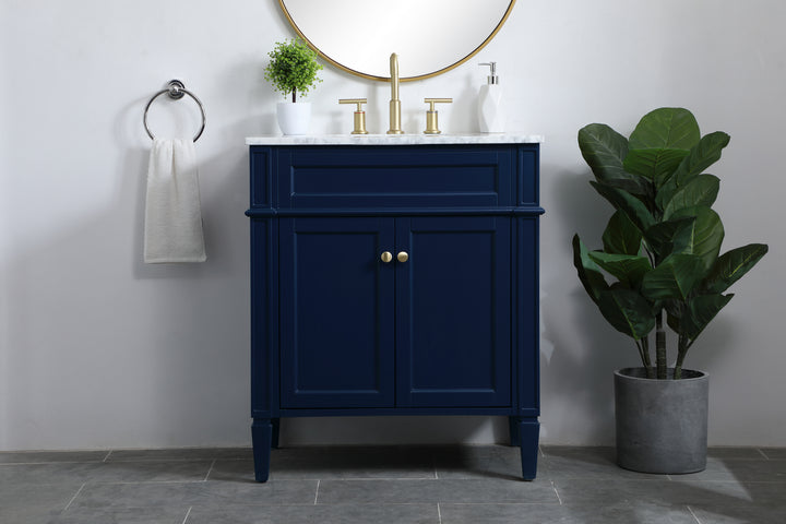 Elegant Lighting - VF12530BL - Single Bathroom Vanity - Park Avenue - blue